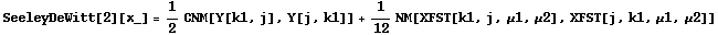 SeeleyDeWitt[2][x_] = 1/2 CNM[Y[k1, j], Y[j, k1]] + 1/12 NM[XFST[k1, j, μ1, μ2], XFST[j, k1, μ1, μ2]]