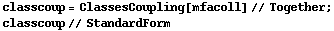 classcoup = ClassesCoupling[mfacoll] // Together ; classcoup // StandardForm