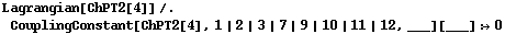 Lagrangian[ChPT2[4]] /. CouplingConstant[ChPT2[4], 1 | 2 | 3 | 7 | 9 | 10 | 11 | 12, ___][___] :> 0