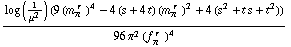 (log (1/μ^2) (9 (m _ π^(� r  ))^4 - 4 (s + 4 t) (m _ π^(� r  ))^2 + 4 (s^2 + t s + t^2)))/(96 π^2 (f _ π^(� r  ))^4)