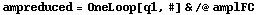 ampreduced = OneLoop[q1, #] & /@ amplFC