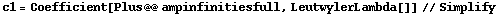 c1 = Coefficient[Plus @@ ampinfinitiesfull, LeutwylerLambda[]] // Simplify