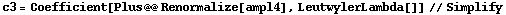 c3 = Coefficient[Plus @@ Renormalize[ampl4], LeutwylerLambda[]] // Simplify