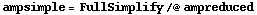 ampsimple = FullSimplify /@ ampreduced