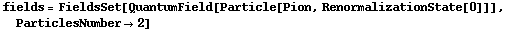 fields = FieldsSet[QuantumField[Particle[Pion, RenormalizationState[0]]], ParticlesNumber -> 2]