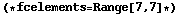 (* fcelements = Range[7, 7] *)