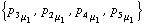 {p _ 3 _ μ _ 1, p _ 2 _ μ _ 1, p _ 4 _ μ _ 1, p _ 5 _ μ _ 1}