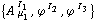 {A^( ) _ μ _ 1^I _ 1, ϕ^( )^I _ 2, ϕ^( )^I _ 3}