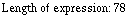 Length of expression:   78