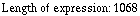 Length of expression:   1068