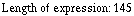 Length of expression:   145