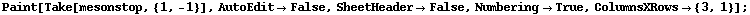 Paint[Take[mesonstop, {1, -1}], AutoEdit -> False, SheetHeader -> False, Numbering -> True, ColumnsXRows -> {3, 1}] ;