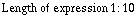 Length of expression   1  :   10