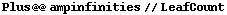 Plus @@ ampinfinities // LeafCount