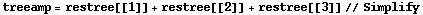 treeamp = restree[[1]] + restree[[2]] + restree[[3]] // Simplify