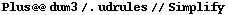 Plus @@ dum3 /. udrules // Simplify