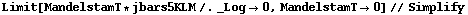 Limit[MandelstamT * jbars5KLM /. _Log -> 0, MandelstamT -> 0] // Simplify