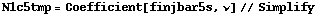 N1c5tmp = Coefficient[finjbar5s, ν] // Simplify