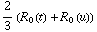 2/3 (R _ 0(t) + R _ 0(u))