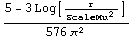 (5 - 3 Log[r/ScaleMu^2])/(576 π^2)