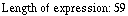Length of expression:   59