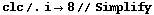 clc /. i -> 8 // Simplify