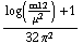 (log(m12/μ^2) + 1)/(32 π^2)