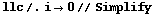 llc /. i -> 0 // Simplify
