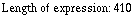 Length of expression:   410