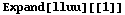 Expand[lluu][[1]]