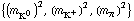 {(m _ K^0^(�   ))^2, (m _ K^+^(�   ))^2, (m _ π^(�   ))^2}
