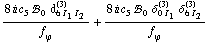 (8 i c _ 5^(  ) !, _ 0^(  ) d _ (6 I _ 1 I _ 2)^(3))/f _ ϕ^(�   ) + (8 i c _ 5^(  ) !, _ 0^(  ) δ _ (0 I _ 1)^(3) δ _ (6 I _ 2)^(3))/f _ ϕ^(�   )