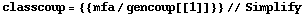 classcoup = {{mfa/gencoup[[1]]}} // Simplify