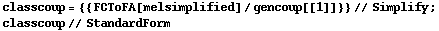 classcoup = {{FCToFA[melsimplified]/gencoup[[1]]}} // Simplify ; classcoup // StandardForm