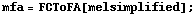 mfa = FCToFA[melsimplified] ;