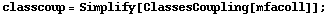 classcoup = Simplify[ClassesCoupling[mfacoll]] ;