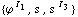 {ϕ^( )^I _ 1, s^( ), s^( )^I _ 3}