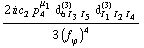 (2 i c _ 2^(  ) p _ 4^μ _ 1 d _ (6 I _ 3 I _ 5)^(3) d _ (I _ 1 I _ 2 I _ 4)^(3))/(3 (f _ ϕ^(�   ))^4)