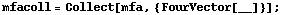 mfacoll = Collect[mfa, {FourVector[__]}] ;