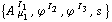 {A^( ) _ μ _ 1^I _ 1, ϕ^( )^I _ 2, ϕ^( )^I _ 3, s^( )}