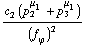 (c _ 2^(  ) (p _ 2^μ _ 1 + p _ 3^μ _ 1))/(f _ ϕ^(�   ))^2