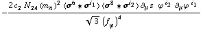 -(2 c _ 2^(  ) N _ 24^(  ) (m _ π^(�   ))^2 < σ^6 '6 σ^i _ 1 > < σ^8 '6 σ^i _ 2 > ∂ _ μ s^( ) _ �^� ϕ^( )^i _ 2 ∂ _ μ ϕ^( ) _ �^i _ 1)/(3^(1/2) (f _ ϕ^(�   ))^4)