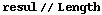 resul // Length