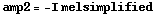 amp2 = -I melsimplified