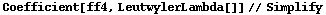 Coefficient[ff4, LeutwylerLambda[]] // Simplify