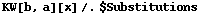 KW[b, a][x] /. $Substitutions