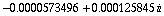 -0.00005734960395441325` + 0.0001258450679504652` i