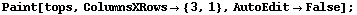 Paint[tops, ColumnsXRows -> {3, 1}, AutoEdit -> False] ;