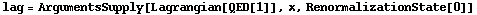 lag = ArgumentsSupply[Lagrangian[QED[1]], x, RenormalizationState[0]]