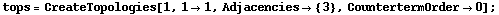 tops = CreateTopologies[1, 1 -> 1, Adjacencies -> {3}, CountertermOrder -> 0] ;